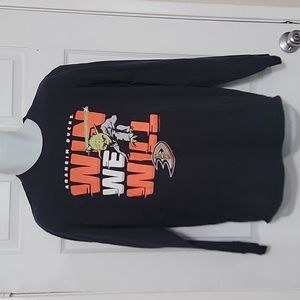 Anaheim Ducks NHL Hockey Star Wars Yoda "Win We Will" Long Sleeve T-shirt